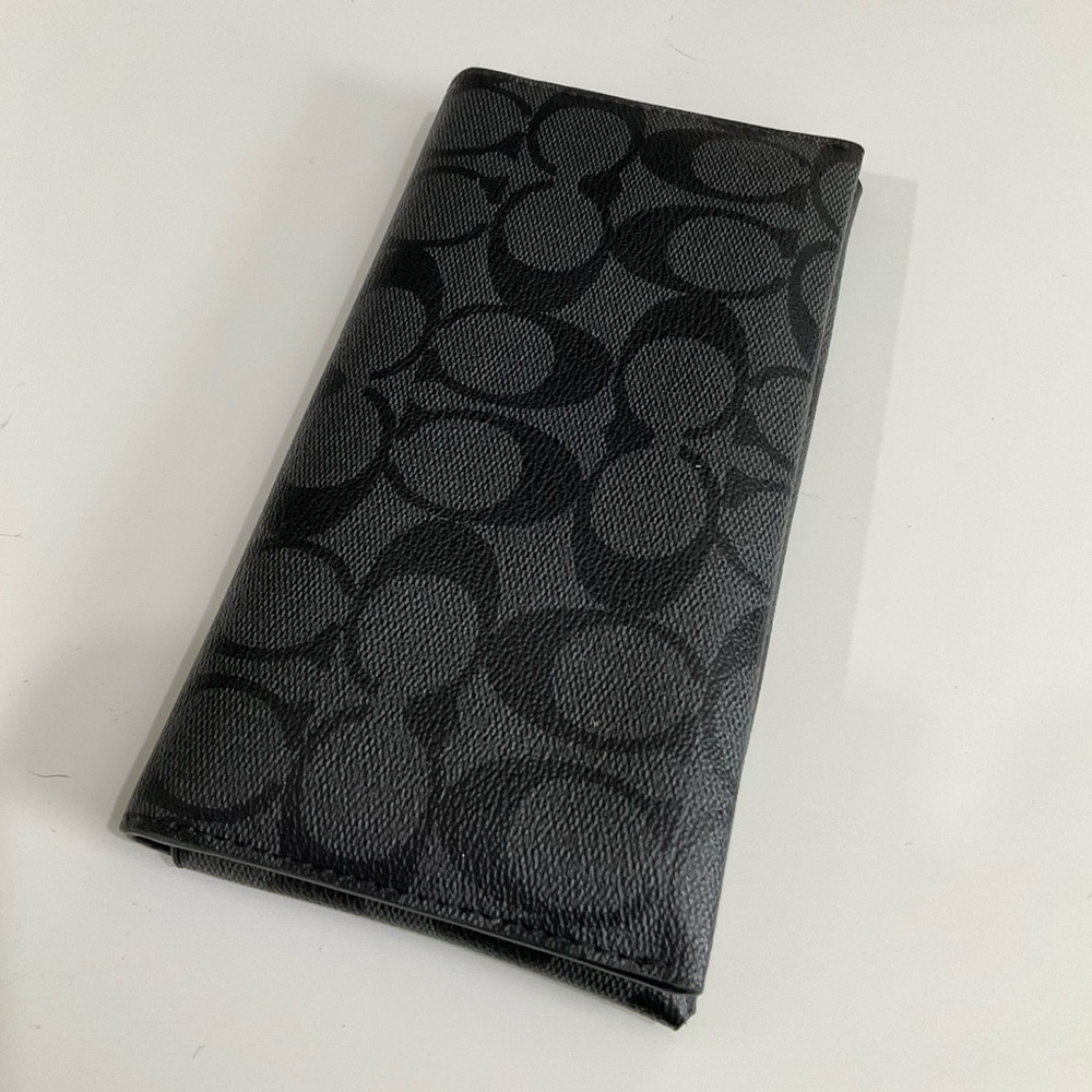 COACH BLACK & GRAY BIFOLD WALLET *LIKE NEW*